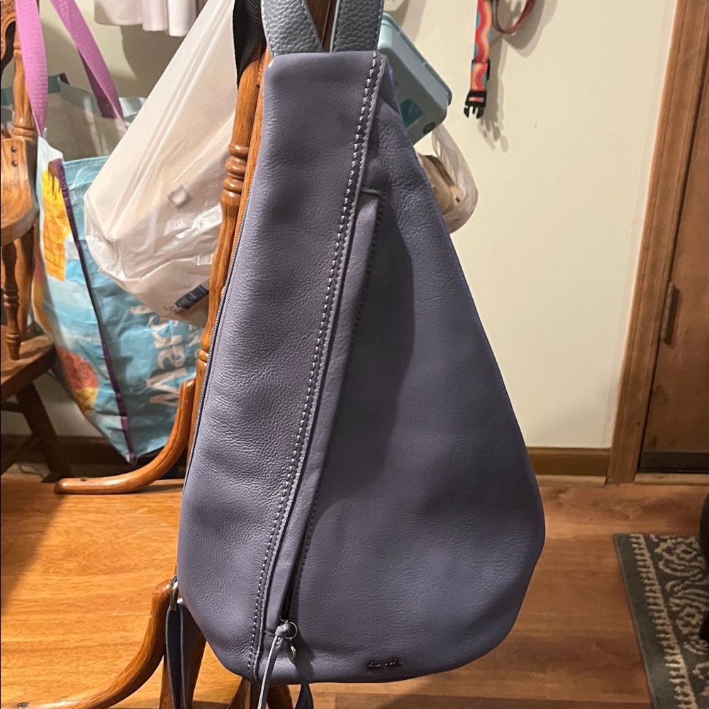 The Sak Gray Leather Backpack